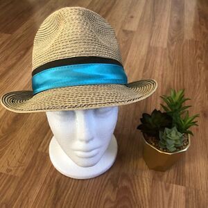 Goorin Bros 100% Paper Hat Medium Turquoise/Black